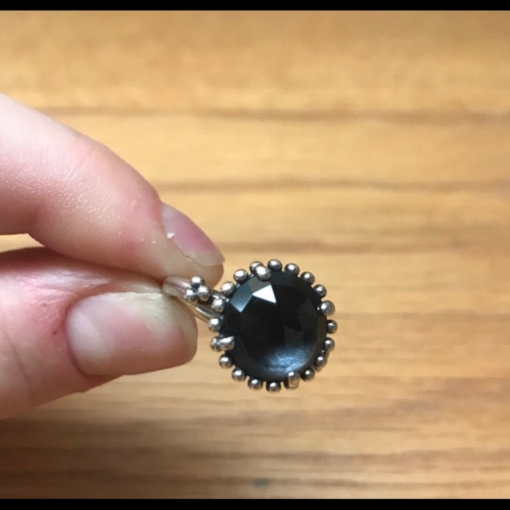 Pandora Midnight star Blue Crystal Ring sz 5.5
